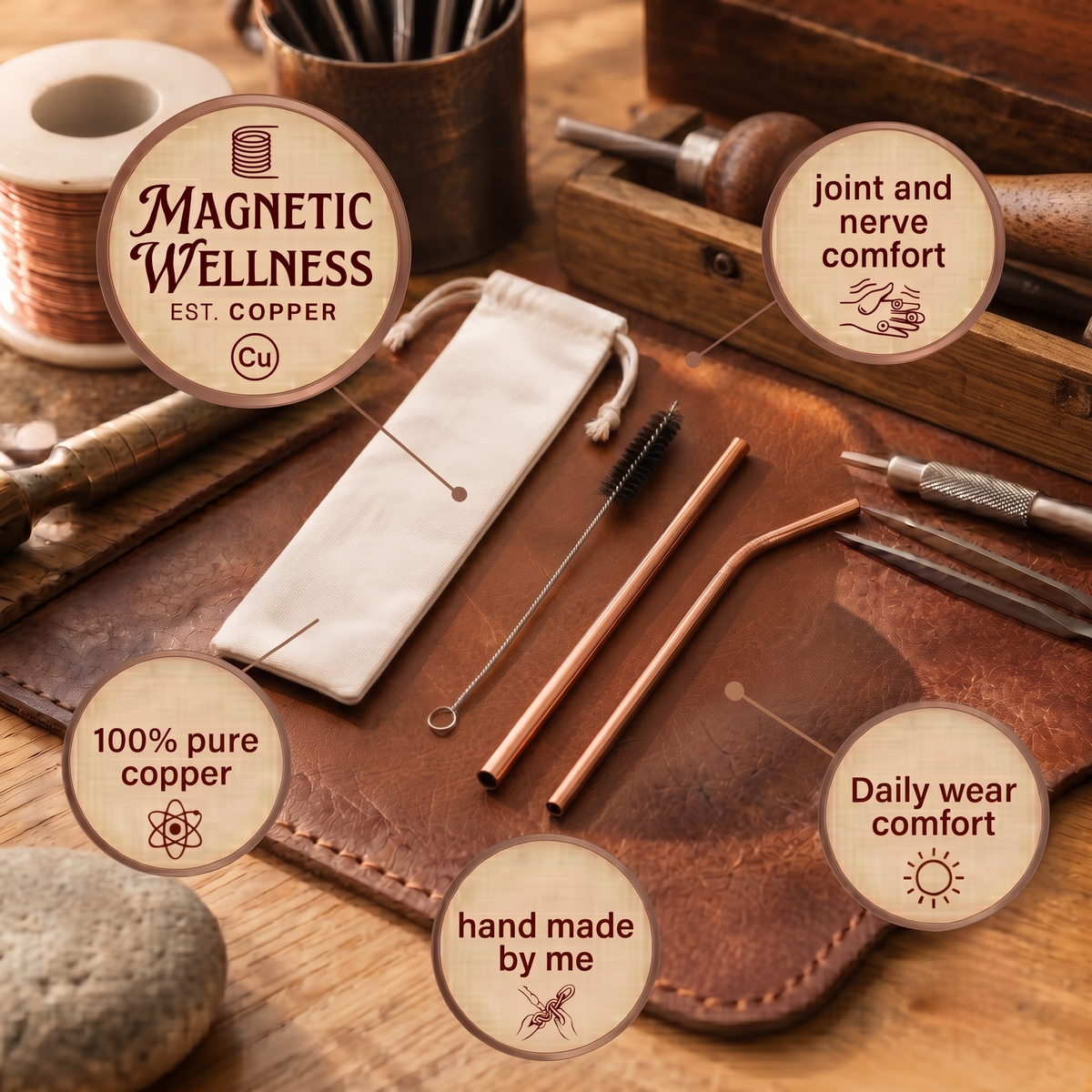Copper Straw Set – details and features