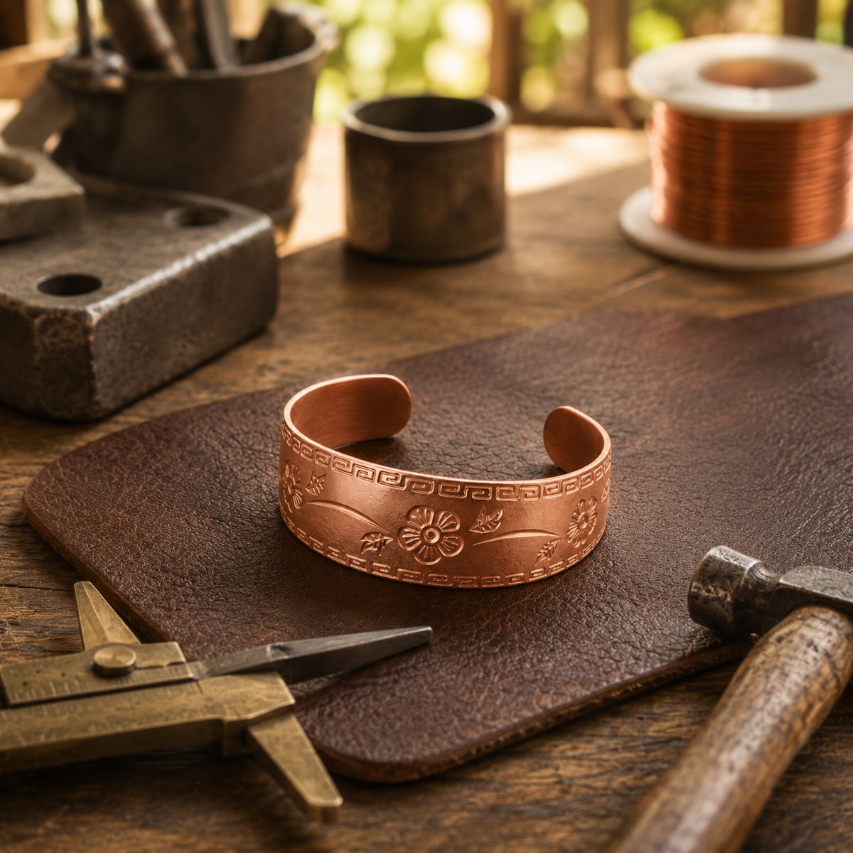 Fret Copper Bracelet – handcrafted bracelet by House of Shaba