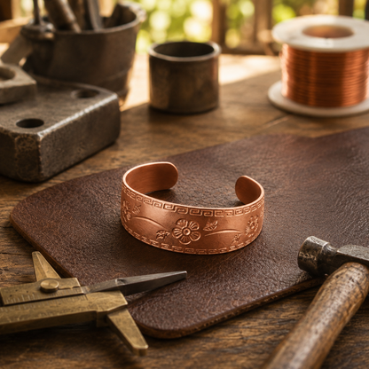 Fret Copper Bracelet – handcrafted bracelet by House of Shaba