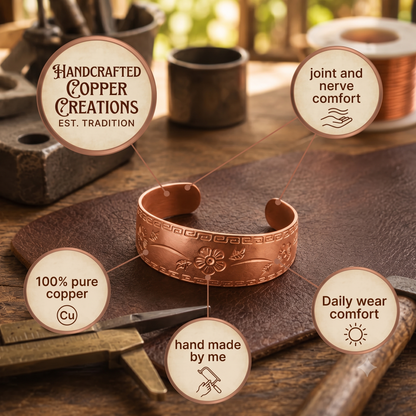 Fret Copper Bracelet – handcrafted bracelet by House of Shaba