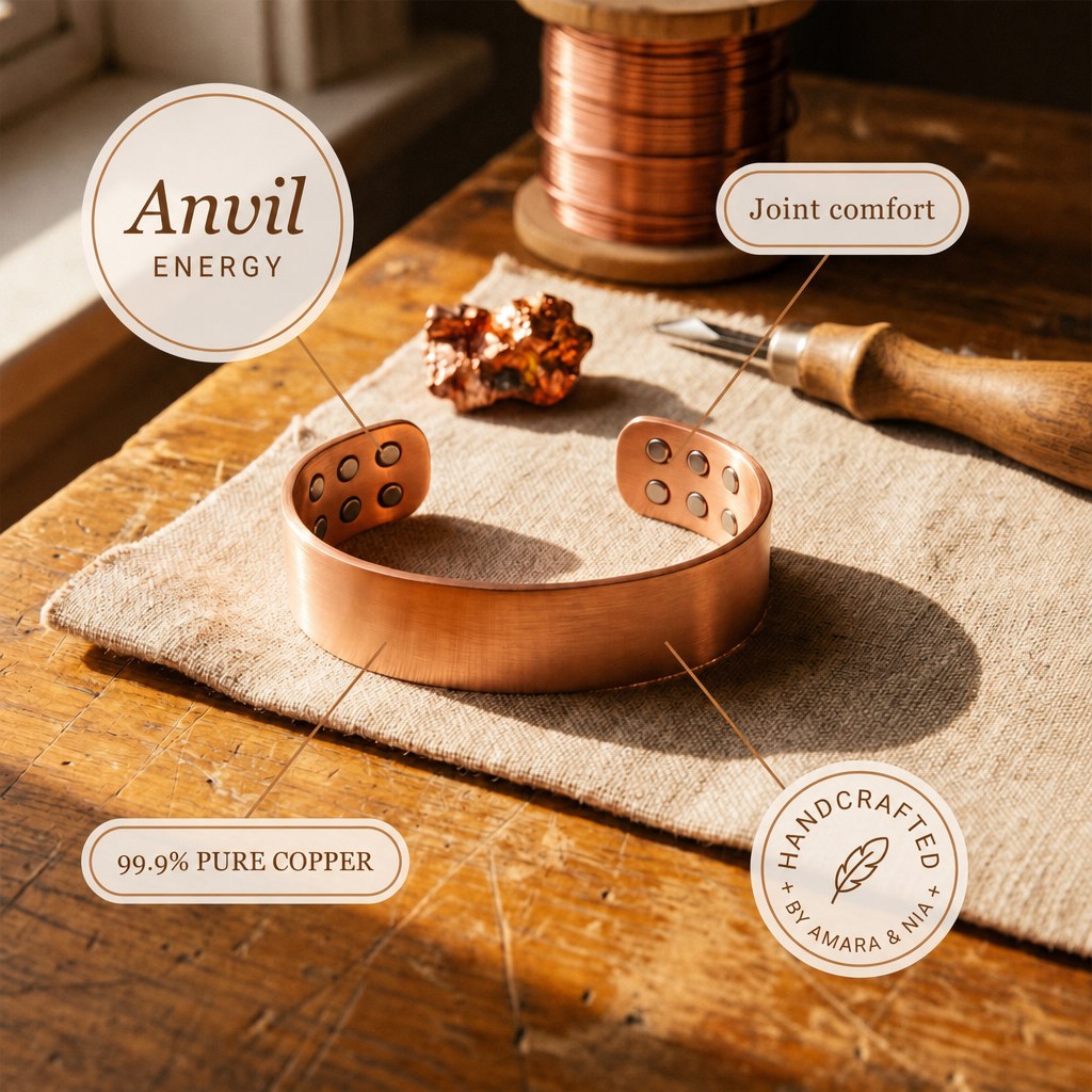 Anvil Copper Bracelet – handcrafted by Amara & Nia