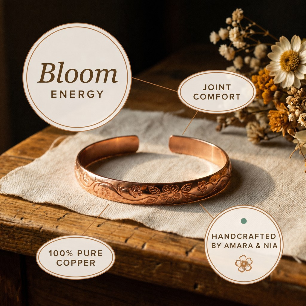 Bloom Copper Bracelet – handcrafted by Amara & Nia