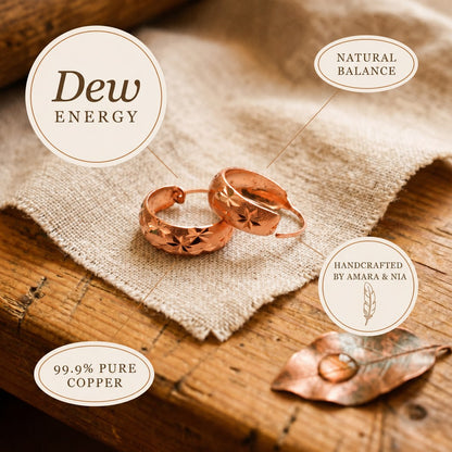 Dew Copper Earrings – handcrafted by Amara & Nia
