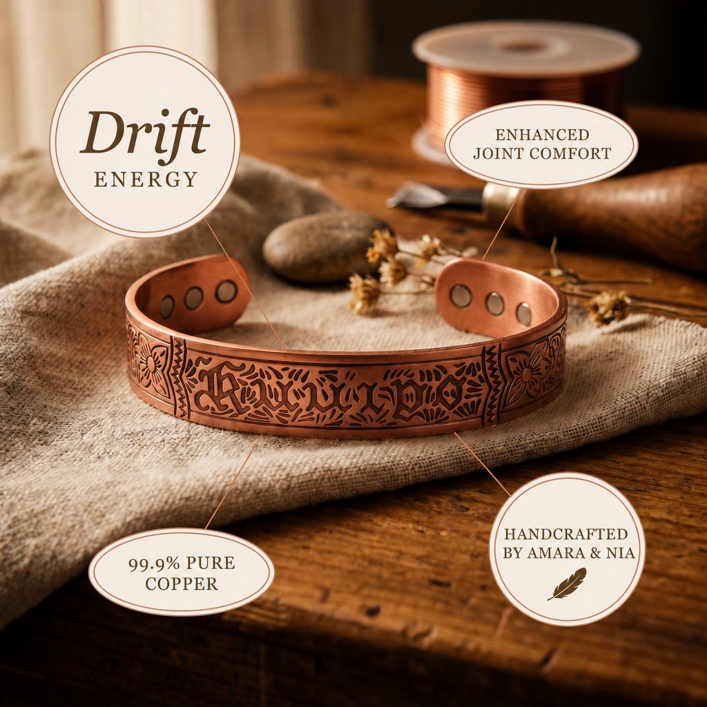 Drift Copper Bracelet – handcrafted by Amara & Nia