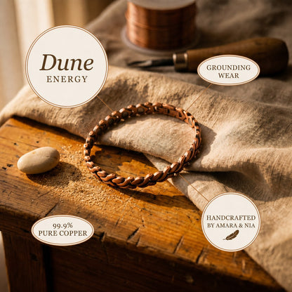 Dune Copper Anklet – handcrafted by Amara & Nia