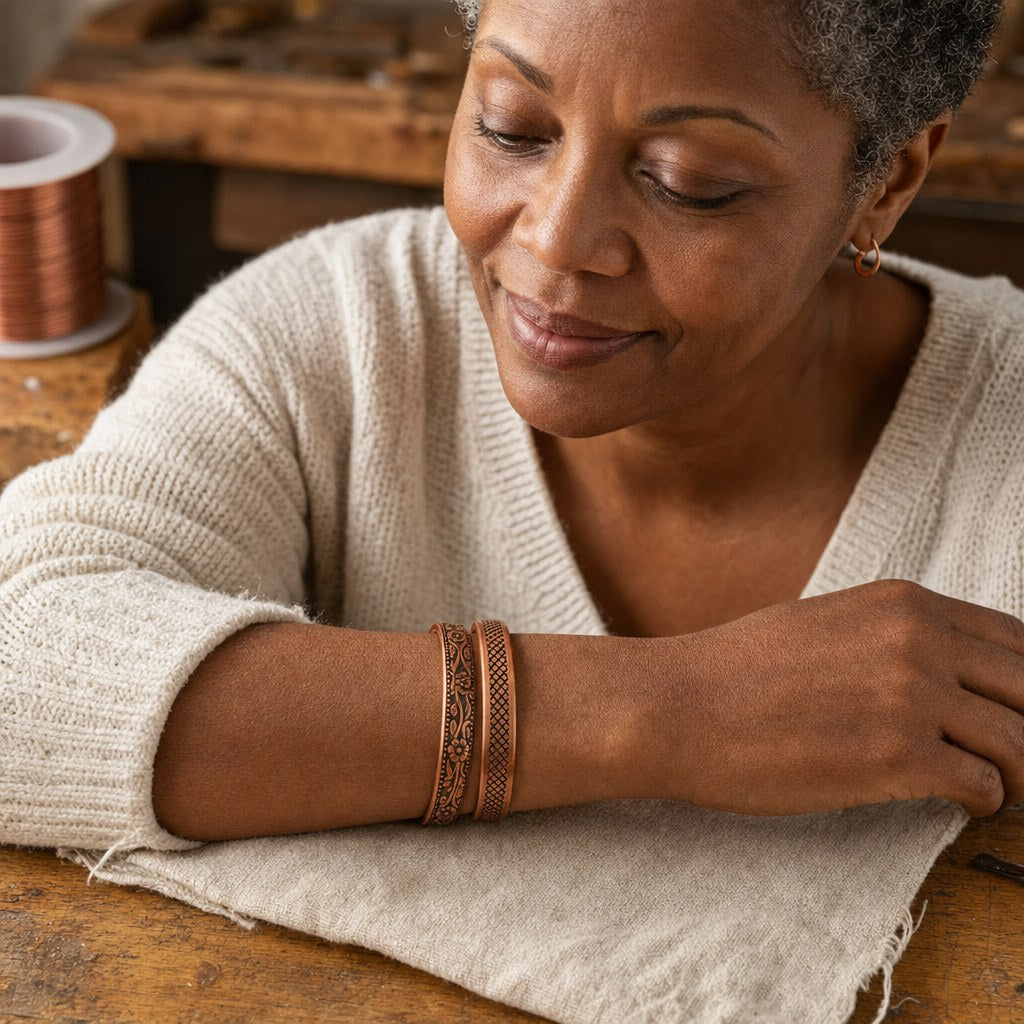 Forge Copper Set worn on the wrist
