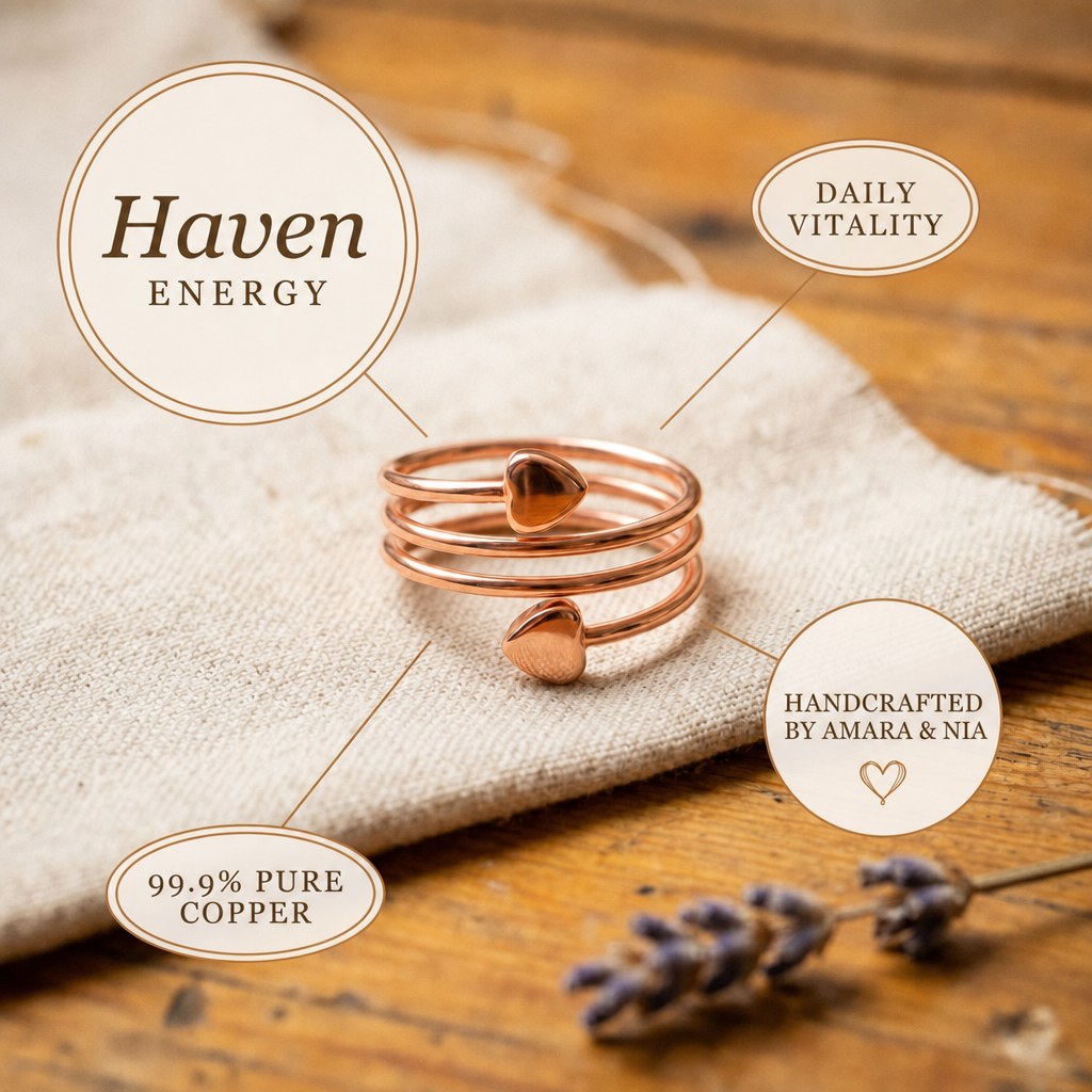 Haven Copper Ring – handcrafted by Amara & Nia