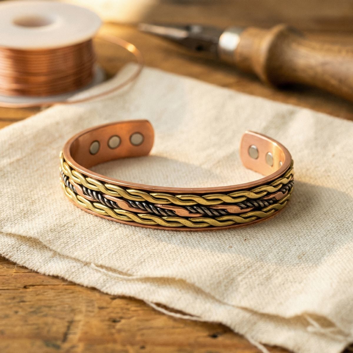 Weave Copper Bracelet – handcrafted bracelet by House of Shaba