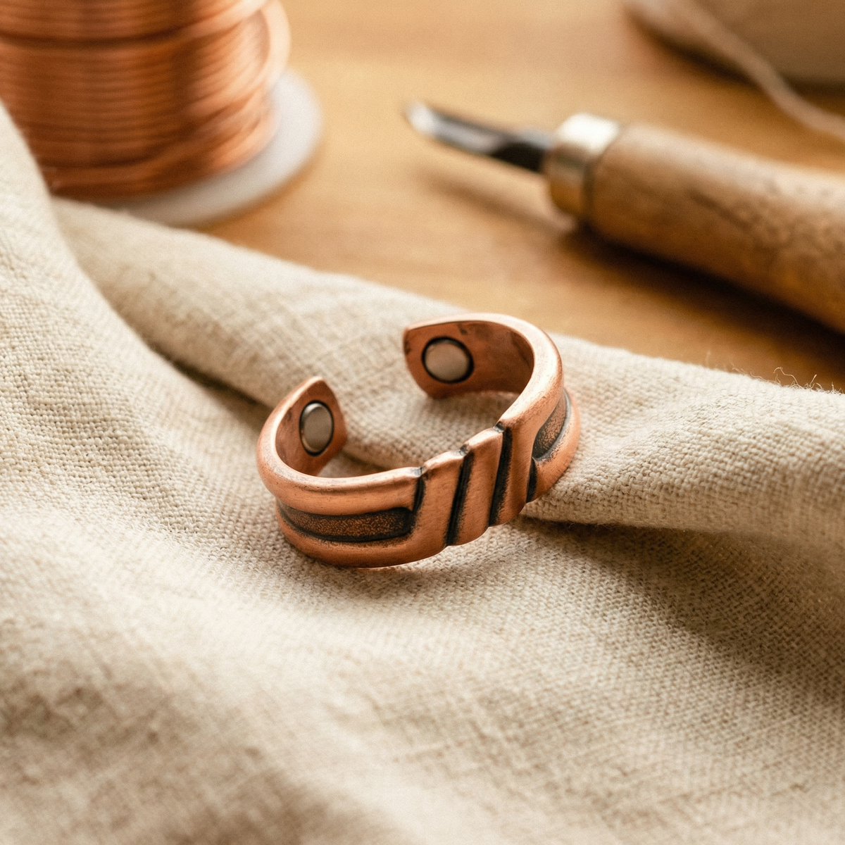 Peat Copper Ring – handcrafted ring by House of Shaba