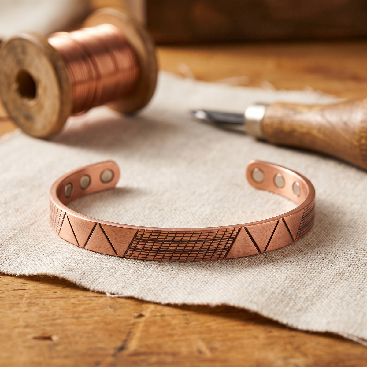 Crest Copper Bracelet – handcrafted bracelet by House of Shaba