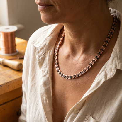 Haze Copper Necklace worn