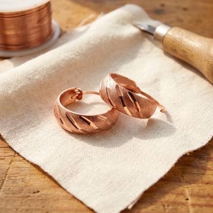 Vale Copper Earrings – handcrafted earrings by House of Shaba