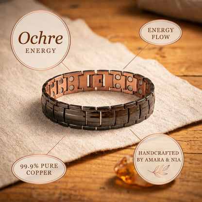 Ochre Men's Copper Bracelet – handcrafted by Amara & Nia