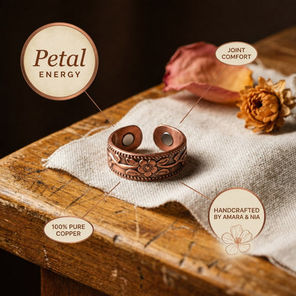 Petal Copper Ring – handcrafted by Amara & Nia