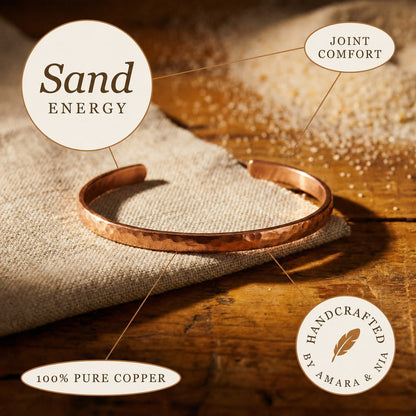 Sand Copper Anklet – handcrafted by Amara & Nia